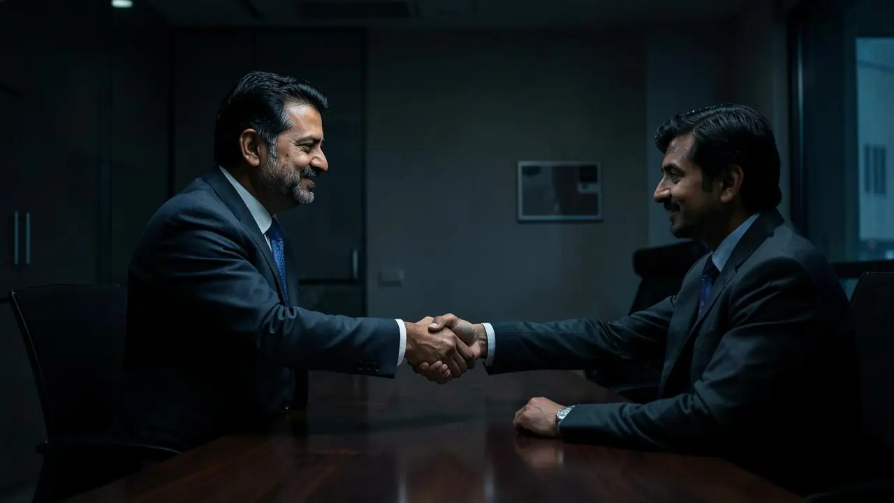 Loan consultant and client concluding a loan consultation